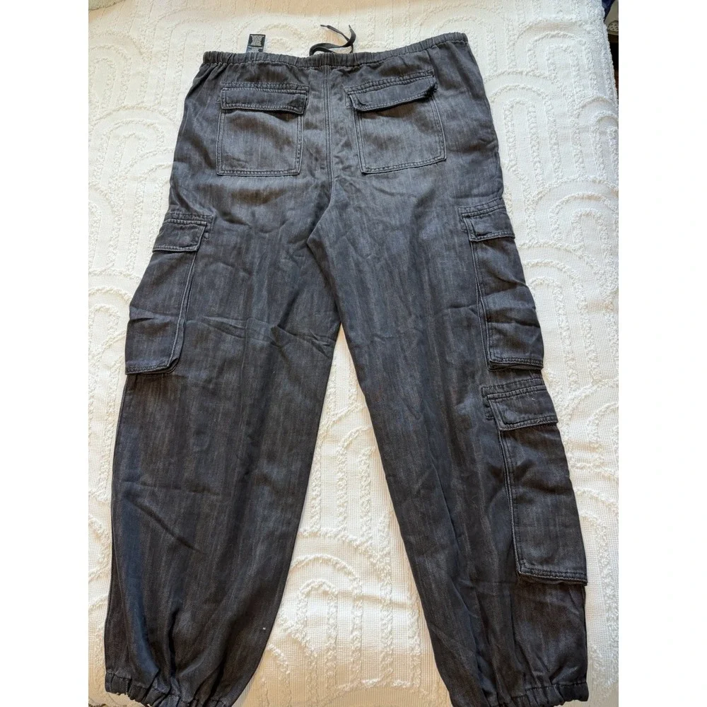 BLANKNYC Cargo Joggers Men 31 Black NEW Drawstring Tapered Utility Pants